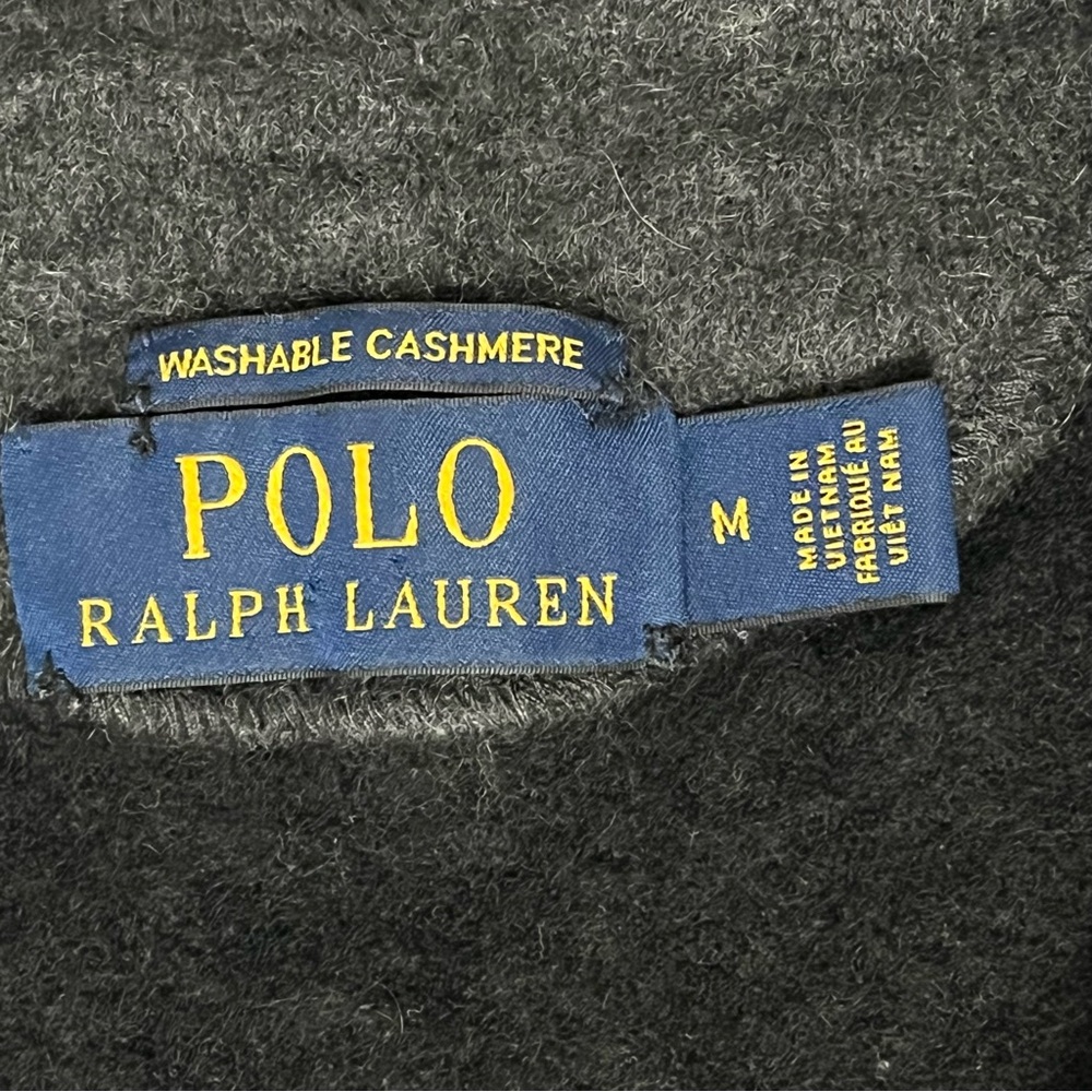 Polo Ralph Lauren Washable Cashmere Half Zip Sweater Men’s M Gray (Fits Small) - Picture 8 of 12
